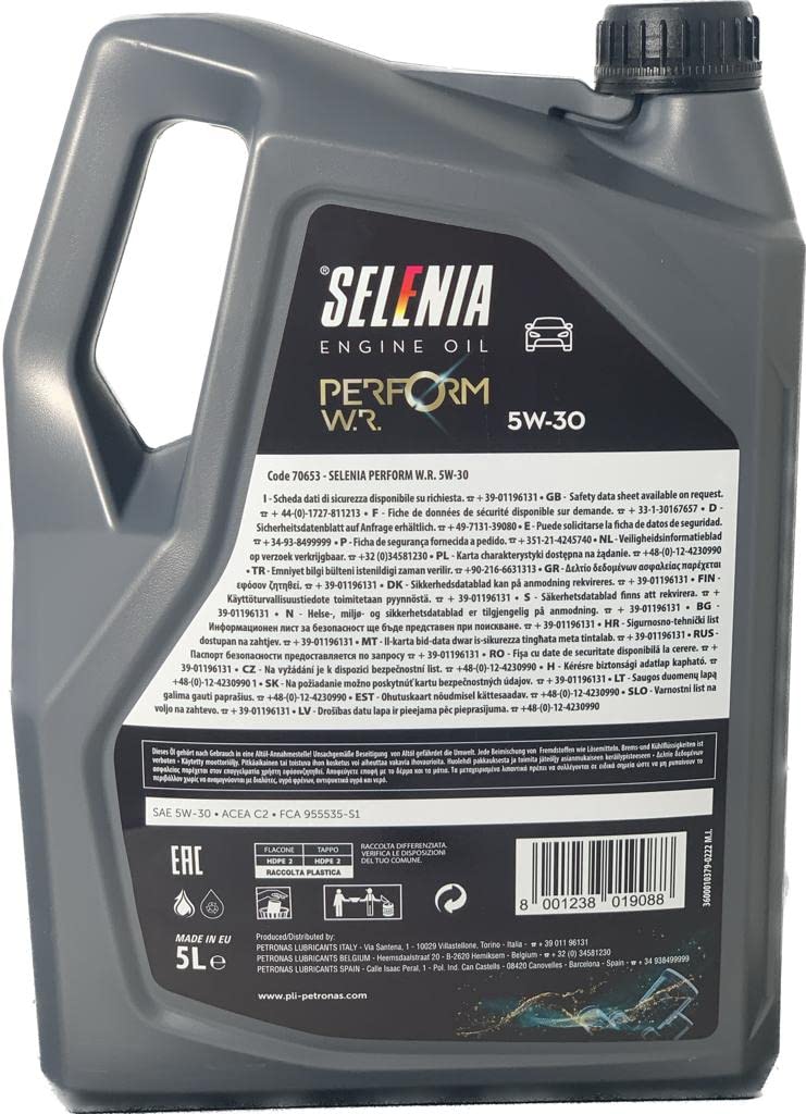 Aceite Motor SELENIA PERFORM WR 5W-30, 5 Litros