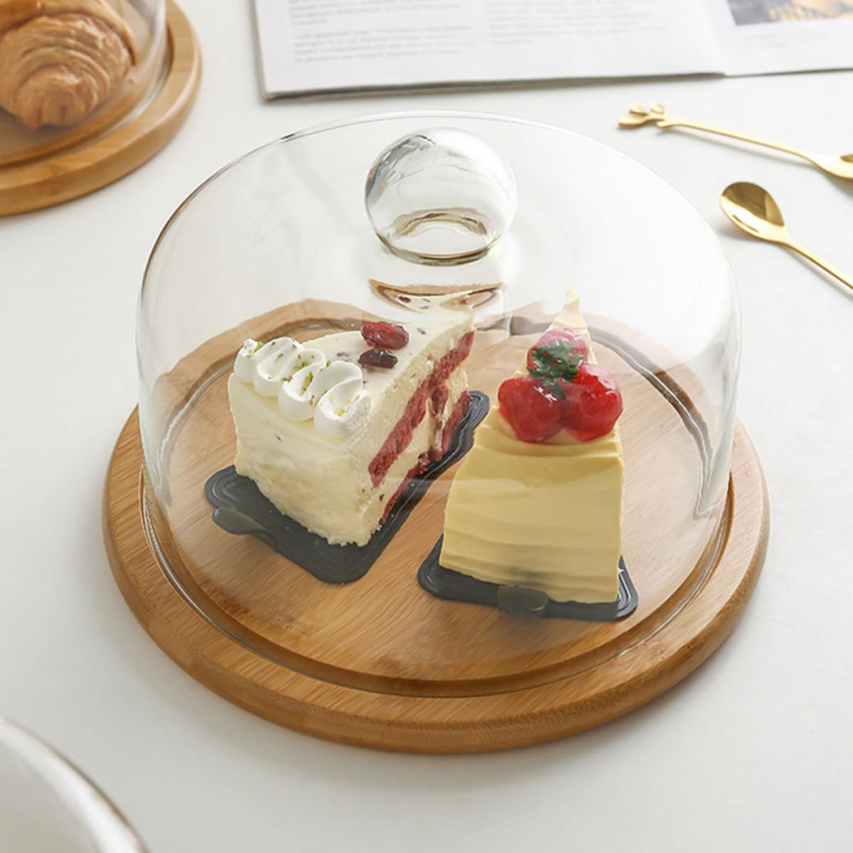 Transparente Staubschutz Lebensmittelabdeckung Kuchen Glas für mit Stabilem Design und Desserts für Snacks und Süßwaren im