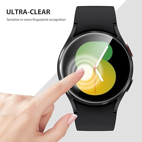 Miniatura 7 de ZUSLAB Protector de pantalla de reloj compatible con Samsung Galaxy Watch 5 de 1.732 pulgadas 2022Watch 4 de 1.732 pulgadas 2021, paquete de 3 fácil