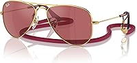 Vista 35 de Ray-Ban Junior Rj9506s - Gafas de sol de aviador de metal para niños