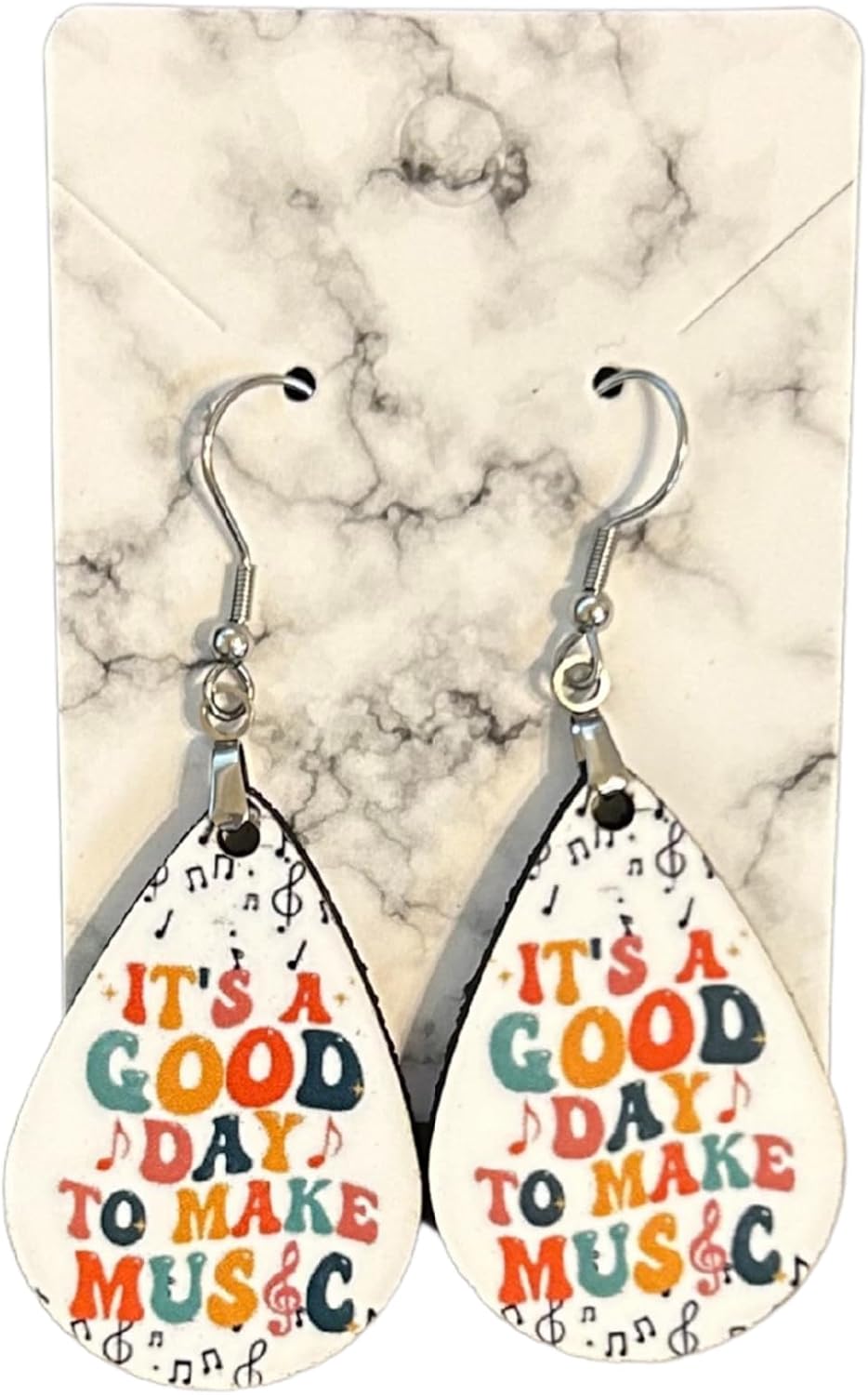 Music Teacher Earrings, Christmas Gift for Teachers, It's a Good Day to Make Music - Image 3