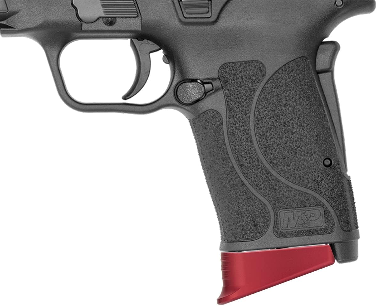 NDZ Performance Magazine Base Plate Finger Extension for Smith & Wesson M&P Shield EZ 9mm, Laser Engraved Aluminum - Choose Design