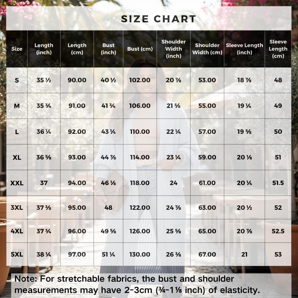 Women's Longline Oversize Knit Cardigan, Open Front Midi Thin Sweater Coat with Pockets, Loose Fit Balloon Sleeves