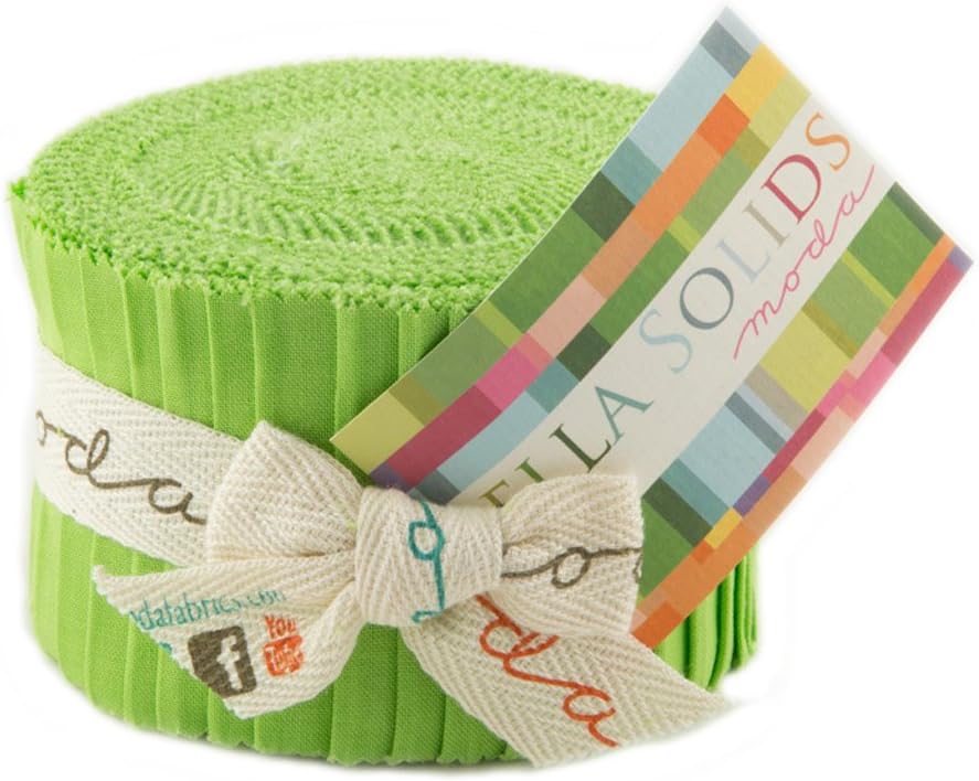 Bella Solids Lime Jr Jelly Roll (9900JJR 75) by Moda House Designer for Moda