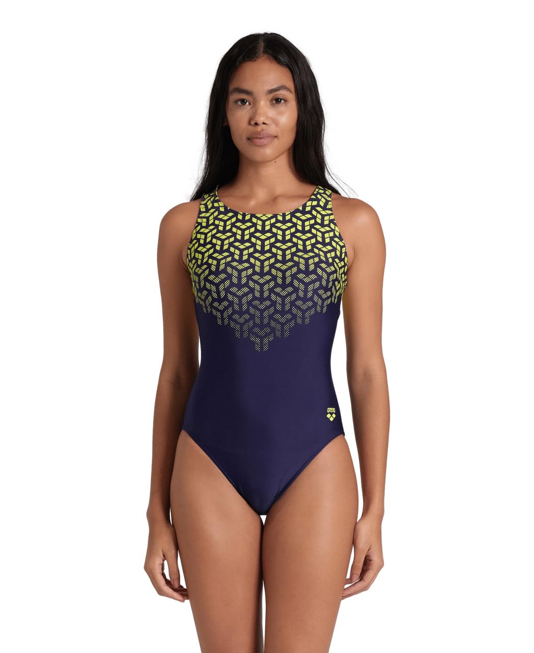 ARENA Women's Kikko V Swimsuit V Back Graphic Traje de baño de una Pieza Mujer (Pack de 1)