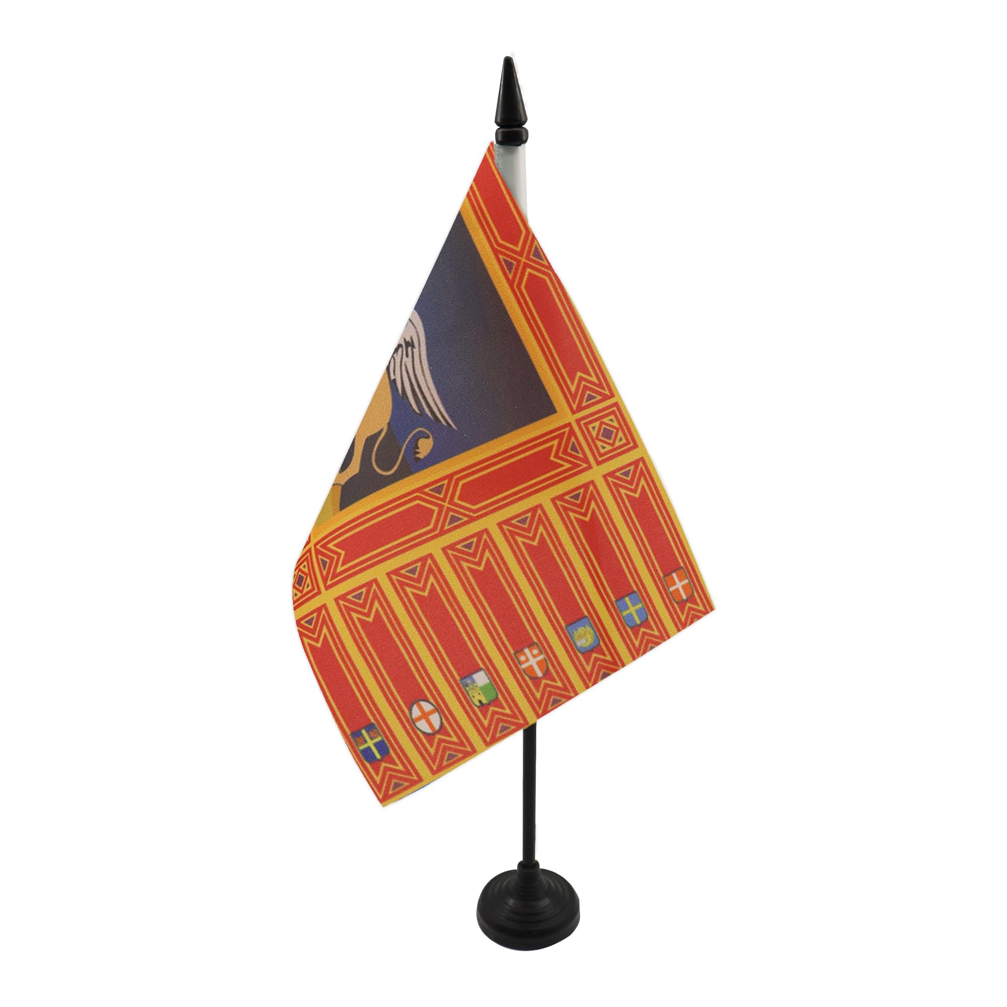 Drapeau de table Vénétie AZ FLAG : lot de 10 avec socle stable anti-chute