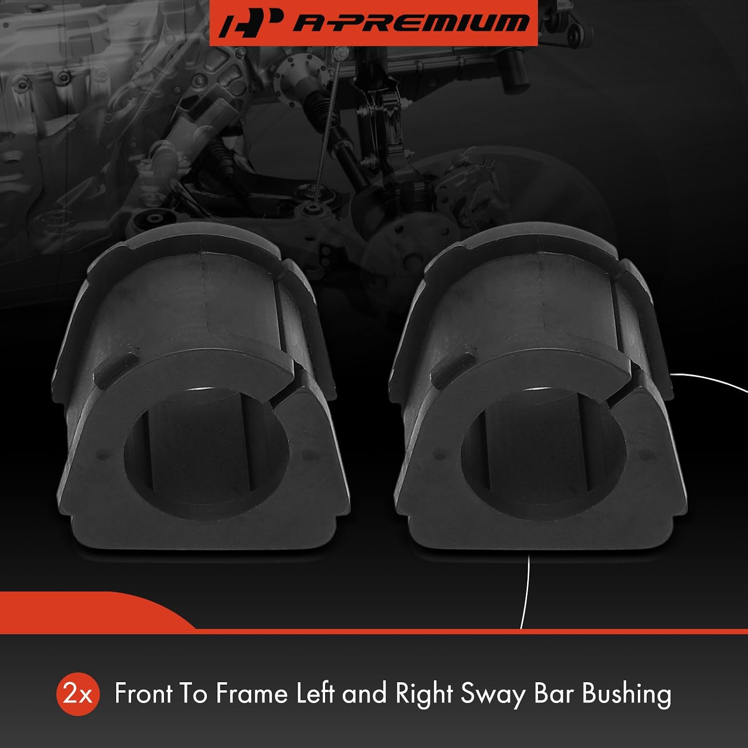 A-Premium 2 x Front To Frame Sway Bar Bushing Kit, Compatible with Mitsubishi Montero Sport 1997-2004