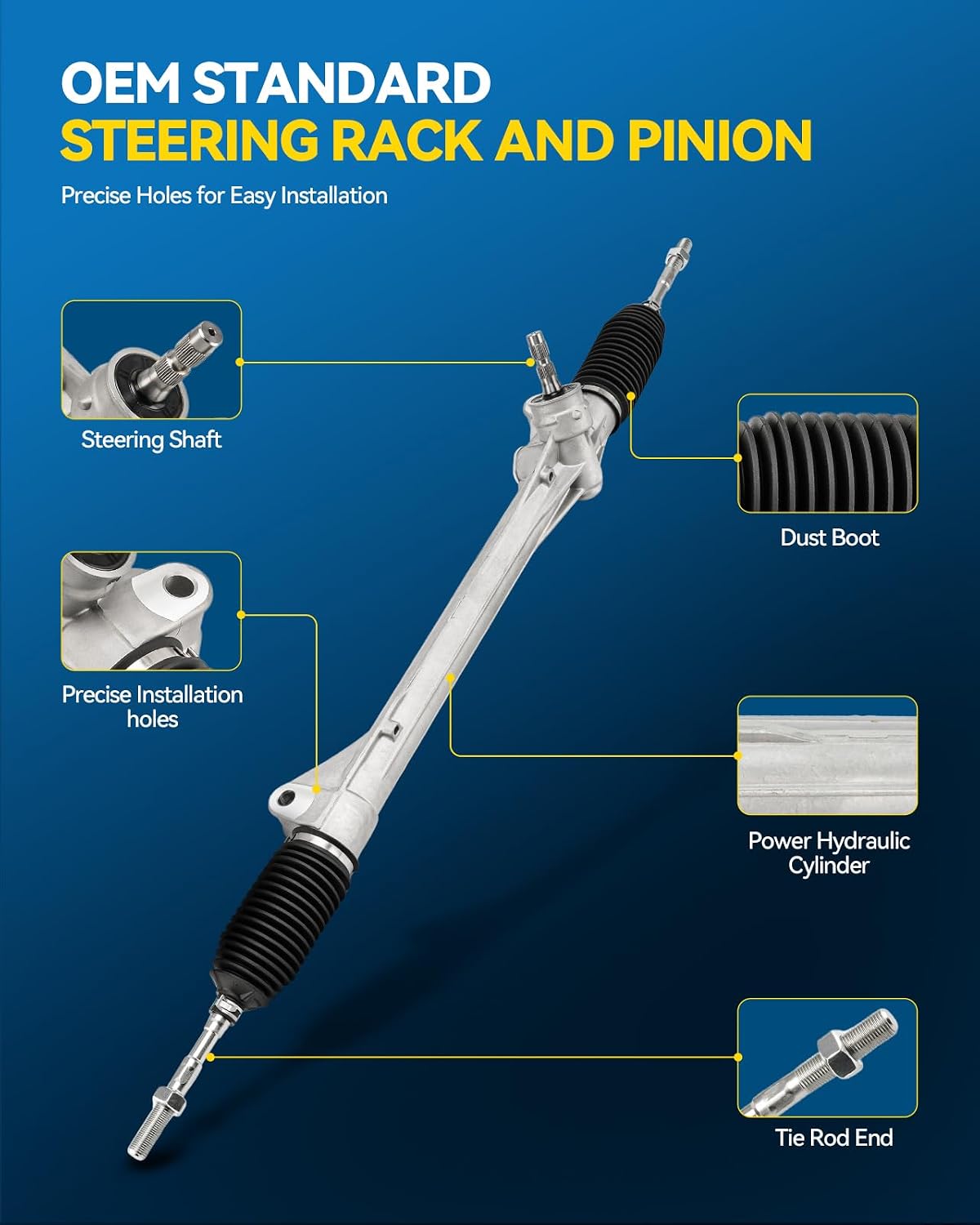 PHILTOP Electronic Power Steering Rack and Pinion for 2006-2014 RAV4 Replace# 1G-2694