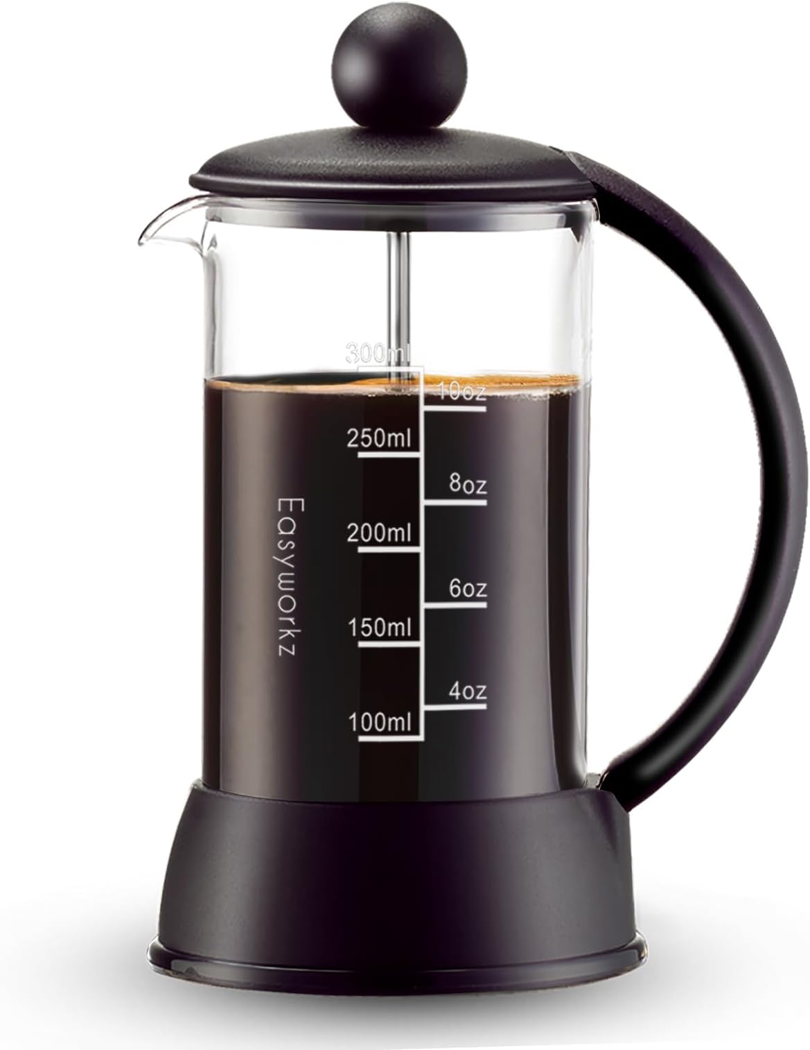 Easyworkz Eclipse French Press 350 ml Coffee Tea Maker with Borosilicate Glass