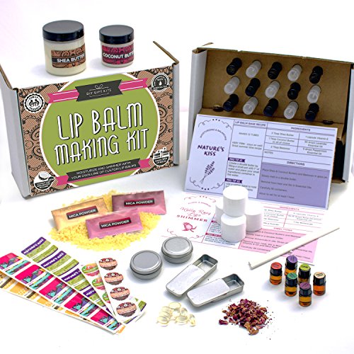 Deluxe Lip Balm Kit with Filling Tray, (77-Piece Set) For Making Your Very Own Clear & Colored DIY Lip Balms! | Includes Tubes, Bees Wax Pouch, 100% Pure Therapeutic Essential Oils & More - Thumbnail 4