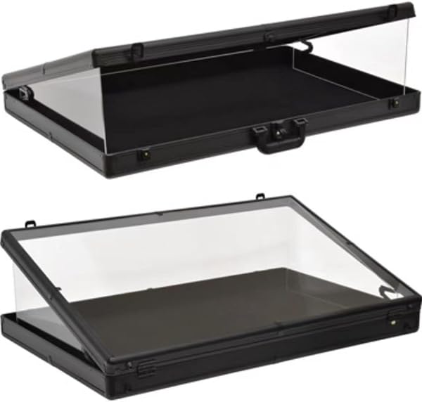 Card Display Case Trading Cards Displays Practical Portable Large Capacity Card Display Frame,Black for Jewelry Collectibles - 4