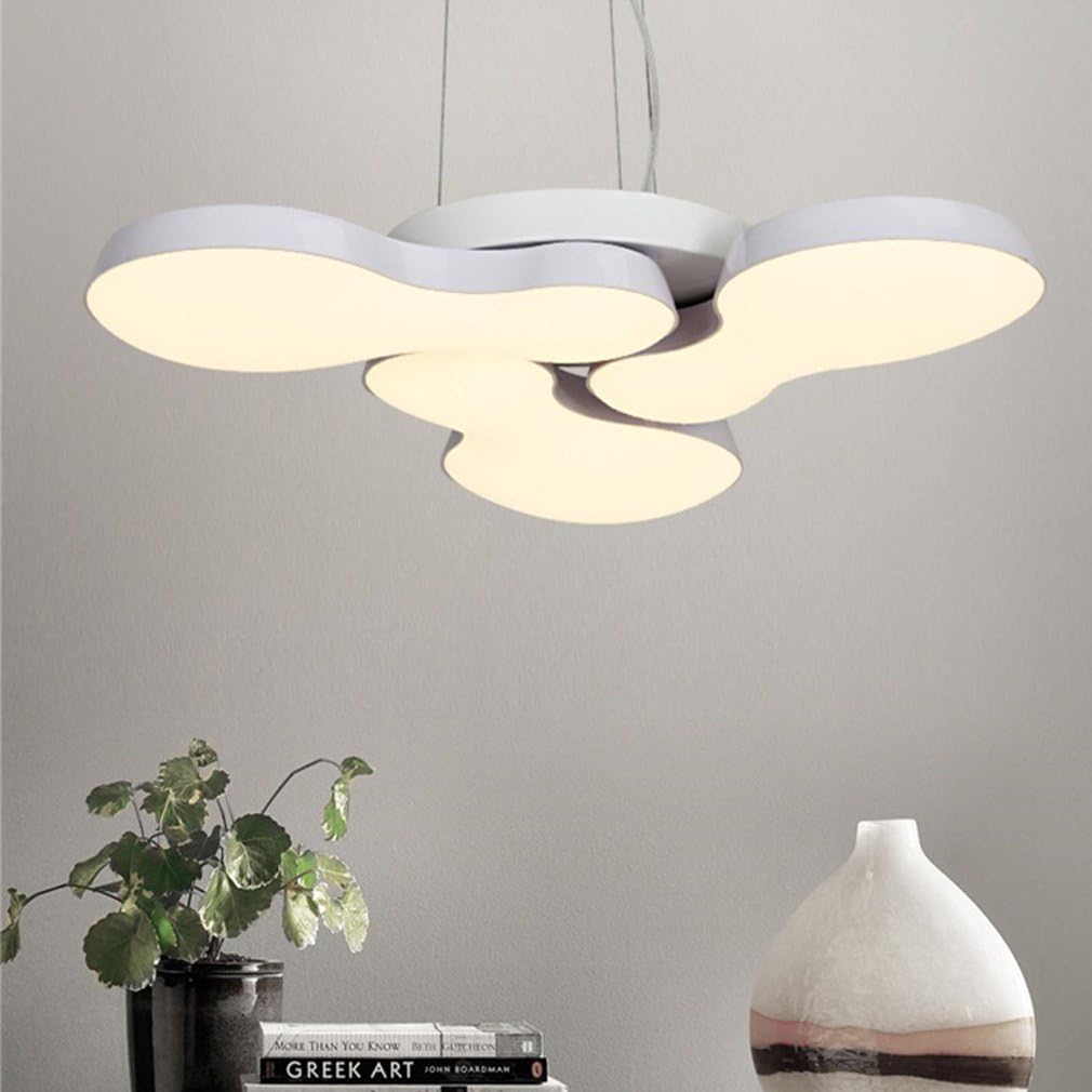 36W LED Pendant Light Modern Simple Fashion Living Room Dining Room Study Office Flat Hanging Lamp Creative White ABS Metal Ajustable Height Decorative Pendant L58cm * W53cm Dimming 3000K-6000K