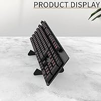 Vista 5 de YIMAGUJRX Soportes de teclado negros de 1 nivel, soporte de exhibición de acrílico para teclado mecánico, soporte para teclados