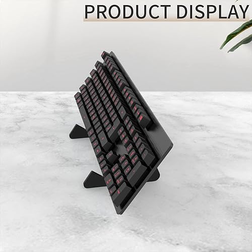Miniatura 5 de YIMAGUJRX Soportes de teclado negros de 1 nivel, soporte de exhibición de acrílico para teclado mecánico, soporte para teclados