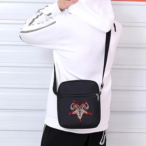 Miniatura 2 de Bolso cruzado gótico mini bolso de mensajero gótico con correas ajustables