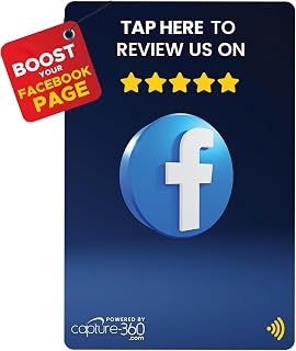Reusable Social Media Card Scan & NFC Activation, Compatible with Facebook - Follower Increase Tool for Influencers and Businesses, Compact and Durable, Easy Setup - Blue Pack of 1