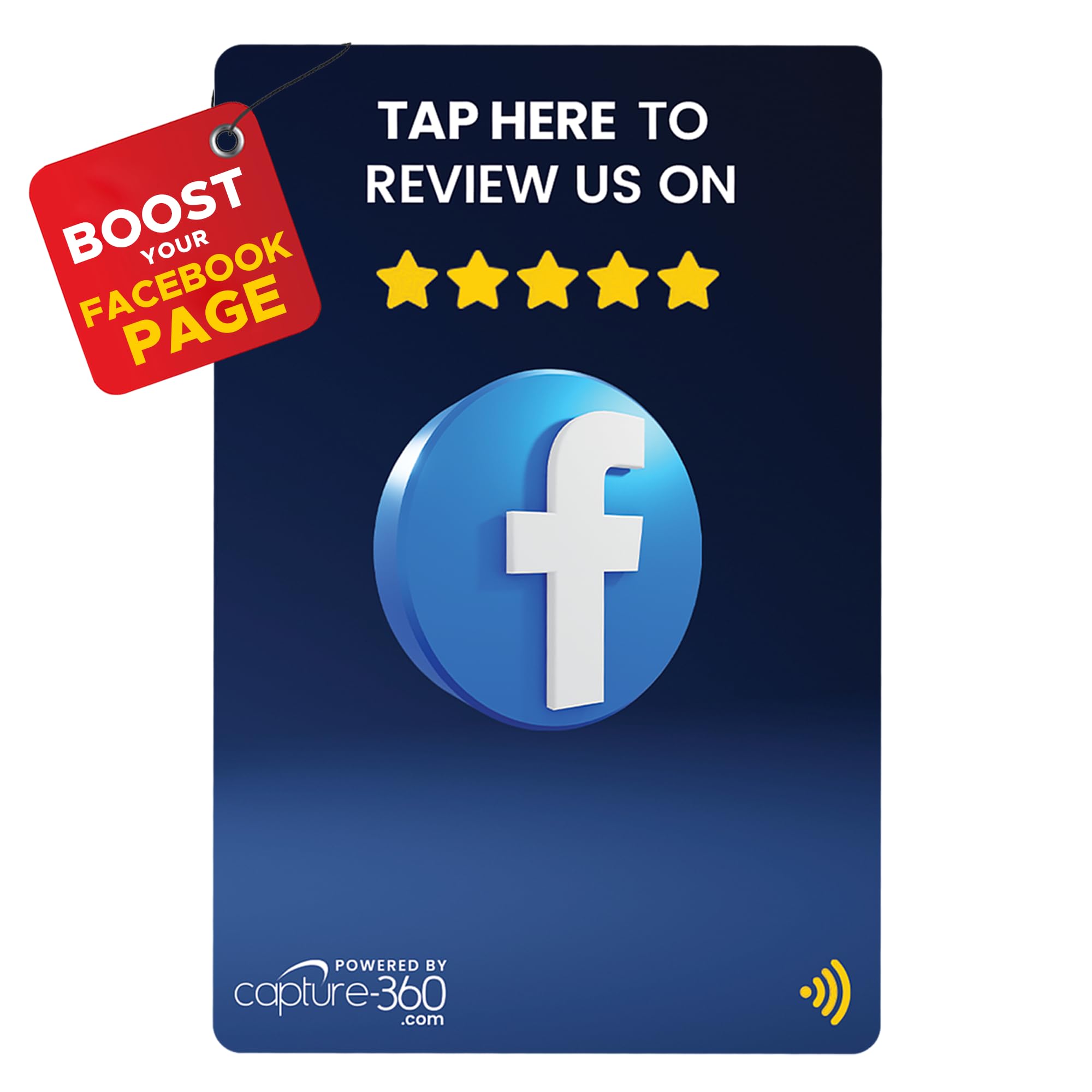 Reusable Social Media Card Scan & NFC Activation, Compatible with Facebook - Follower Increase Tool for Influencers and Businesses, Compact and Durable, Easy Setup - Blue Pack of 1
