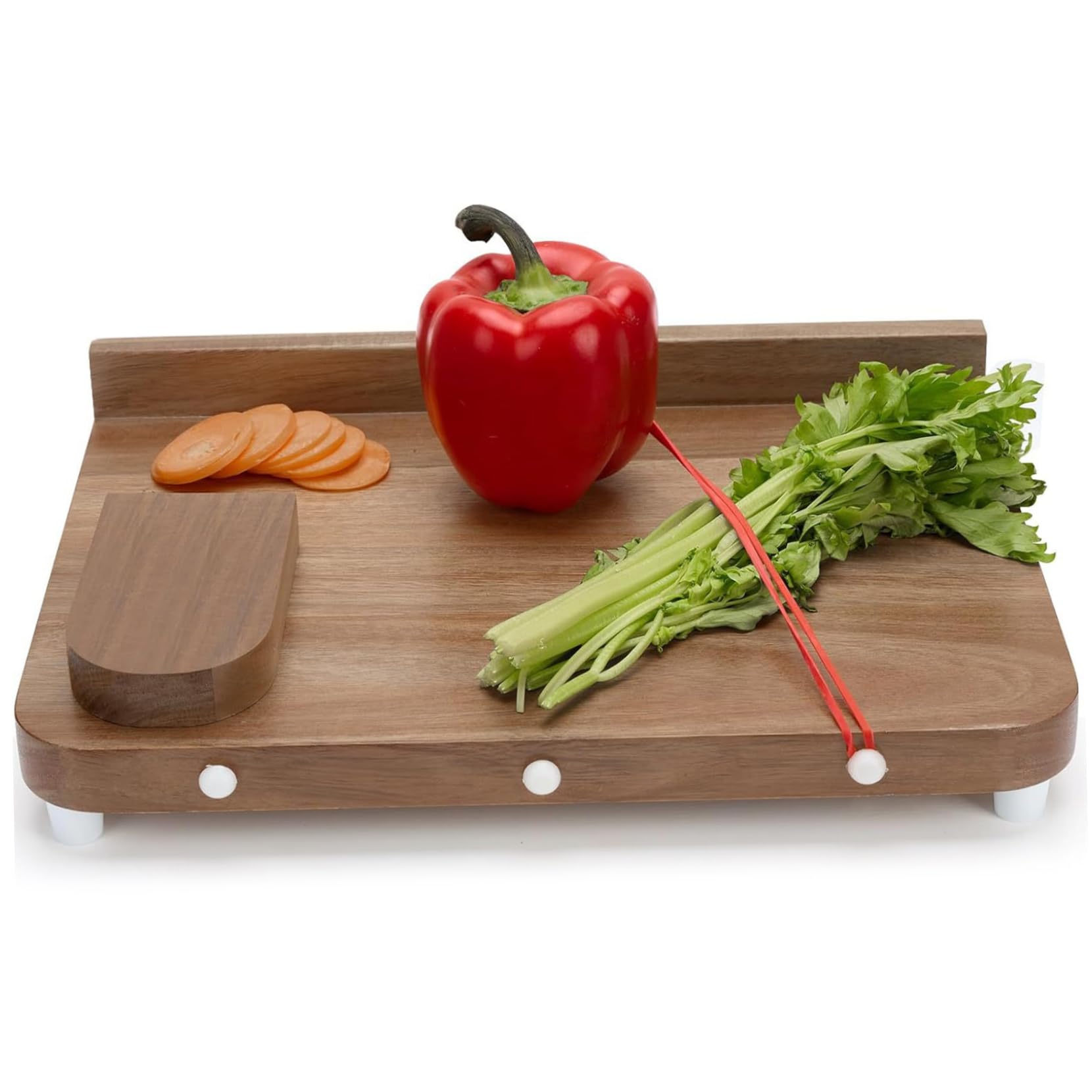 Tagliere in Legno, Tagliere Adattivo con Una Mano, Ausili per Disabili in Legno con Punta, Fondo Antiscivolo e Superficie Liscia per Tagliare Carne di Frutta Verdura
