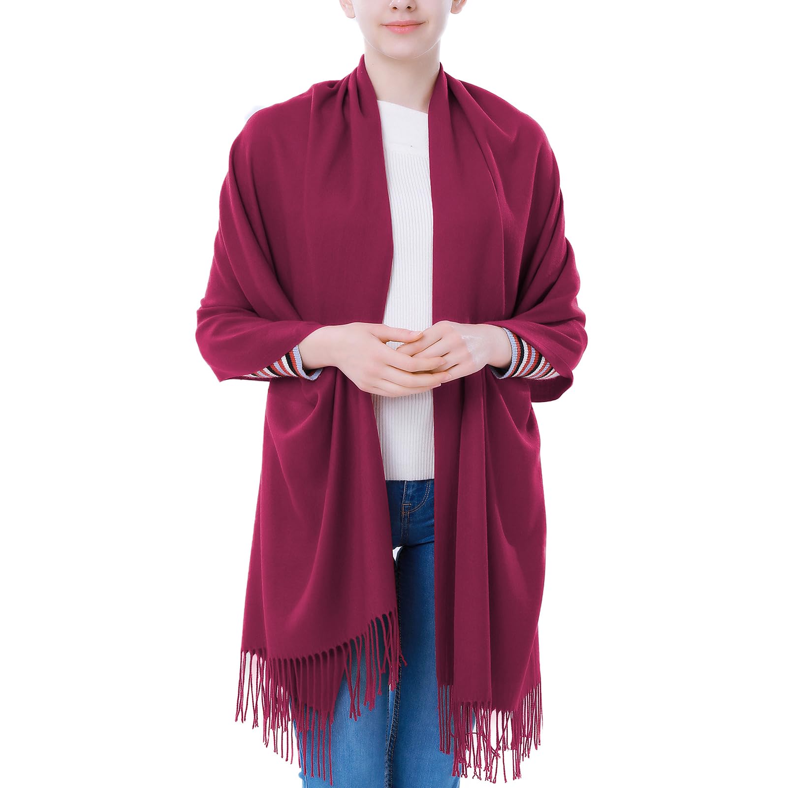 Pashmina Scarf and Shawl - Soft Women Pashminas Wrap for Wedding Evening Party (20 Colors)