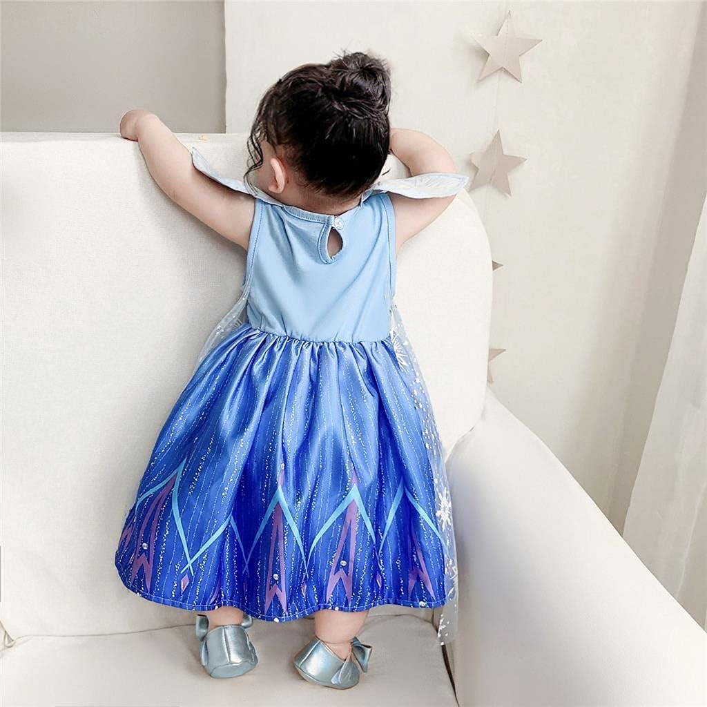 Dressy Daisy Girls' Princess Costumes Snow Queen Dress Up Halloween Birthday Fancy Party Dresses
