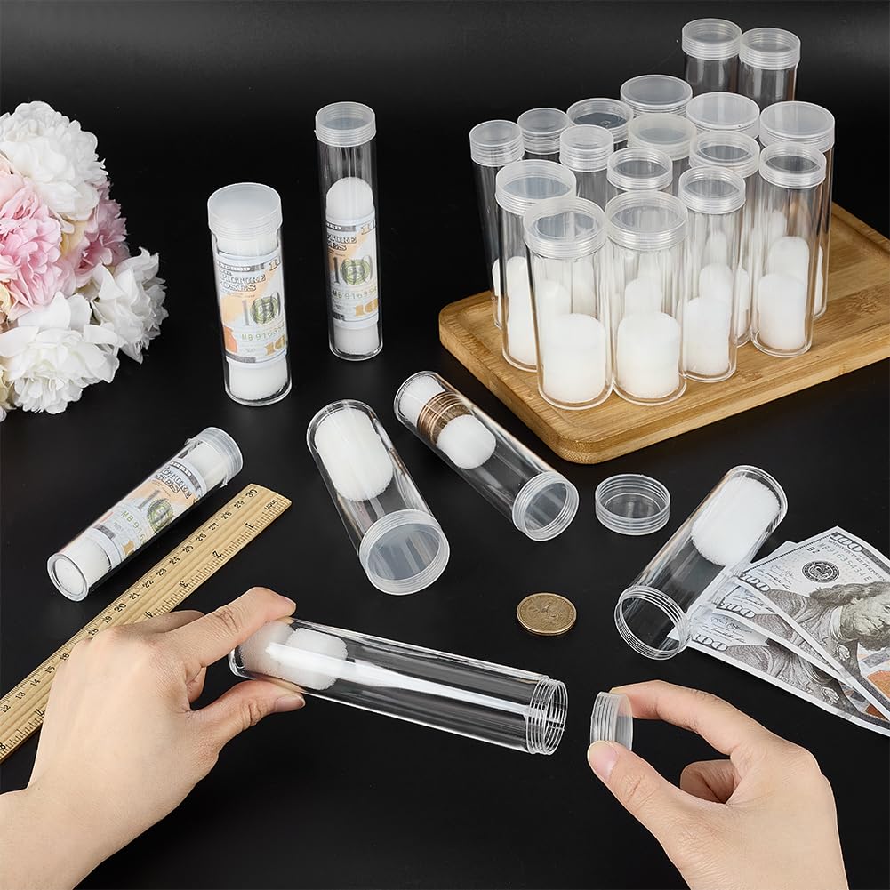 FINGERINSPIRE 24Pcs Clear Plastic Coin Tubes - Image 3