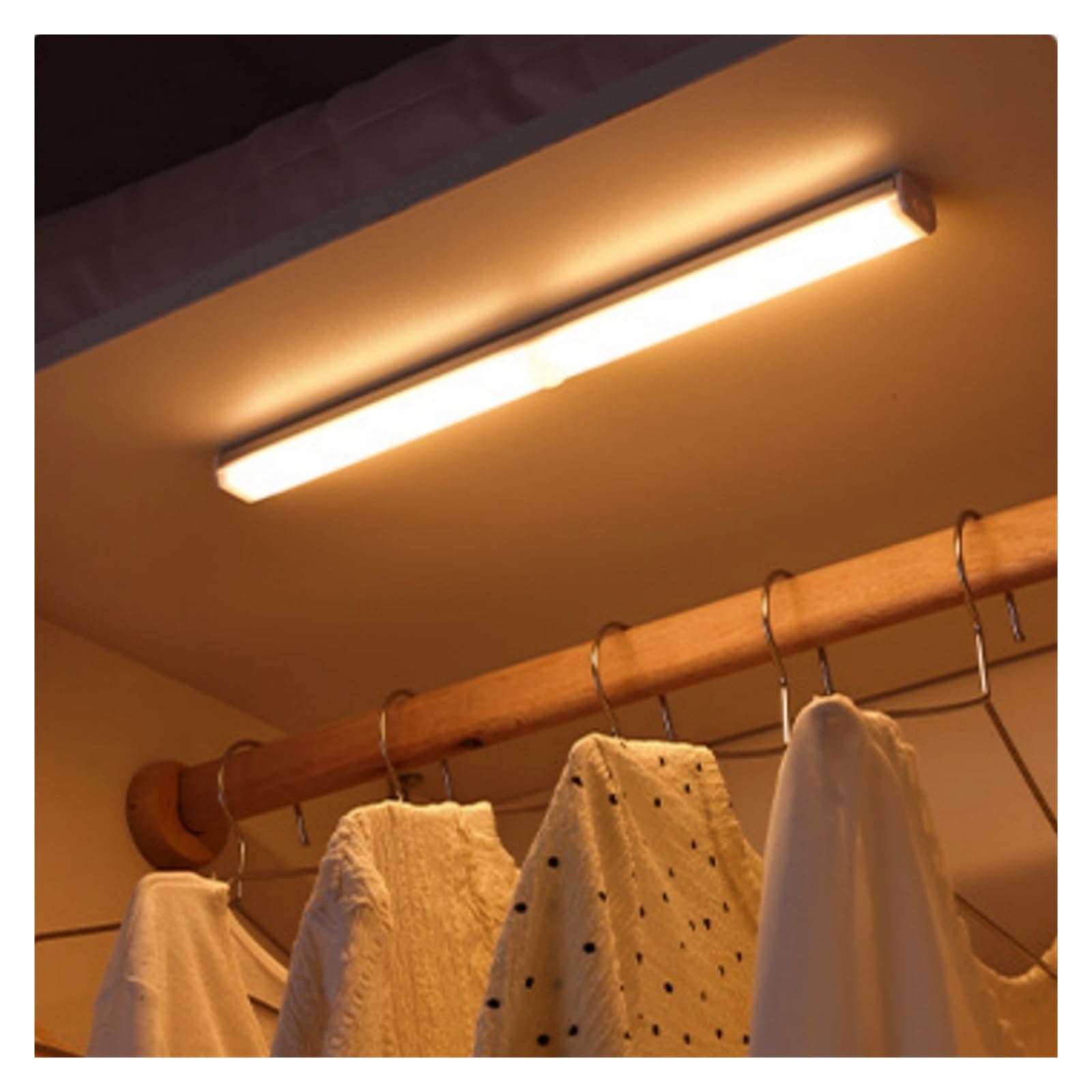 LED Nachtlicht Smart Motion Sensor Nacht Lampe Drahtlose Dimmen USB Lade Lampen Schlafzimmer Schrank Küche Lichter Bewegungsmelder(White light,50cm lamp)
