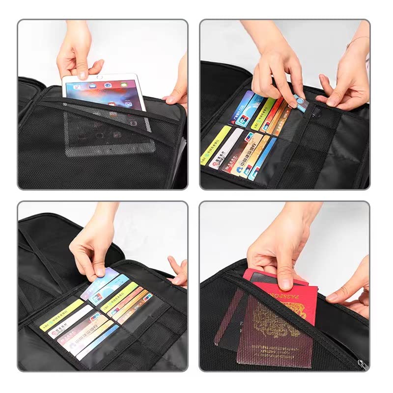 Image of Document Storage Bag,Fireproof Waterproof Password Lock File Package, Multi-layer Document bag, Suitable for Folder Document Envelope Passport, Storage Box, Suitable for Home Office Travel
