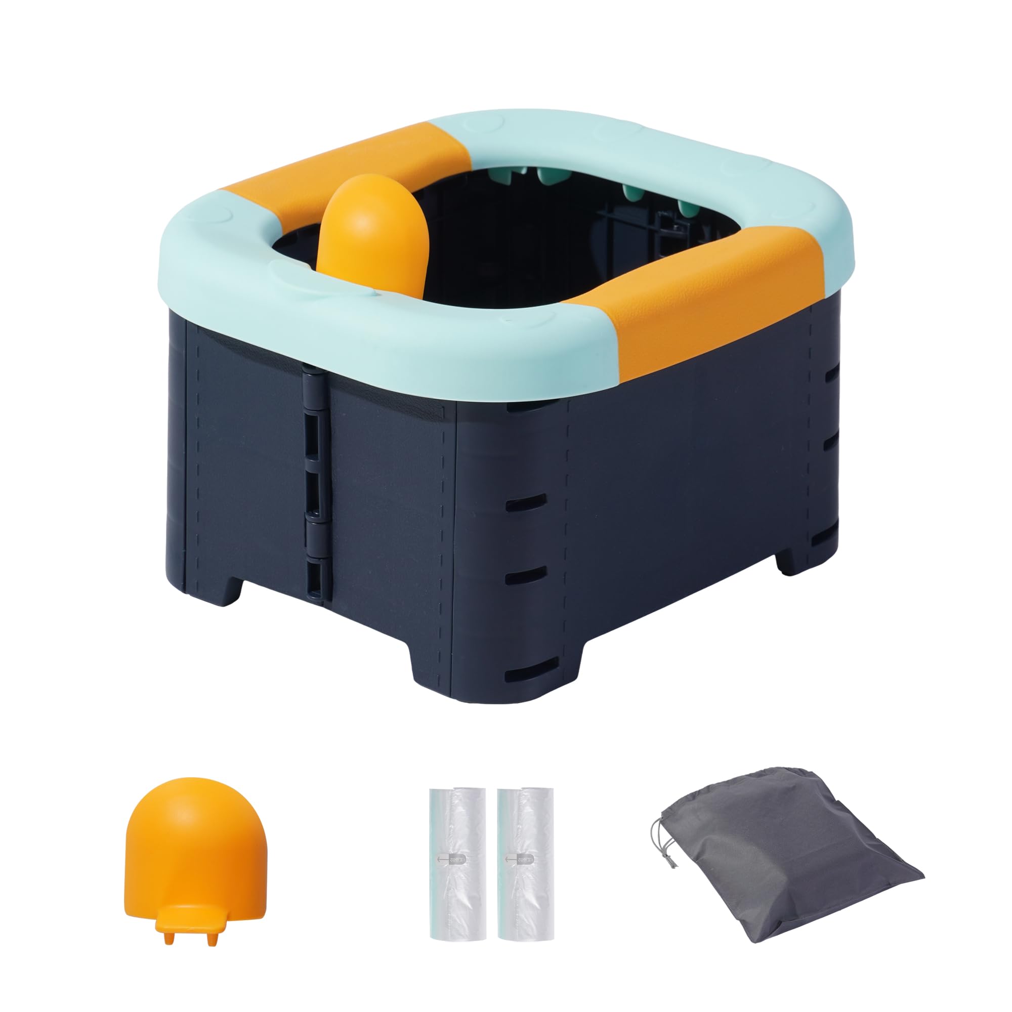 DIJIAMEIYA Toilet bowls for children，Portable Potty for Toddler Travel Foldable Travel Potty for Boys Girls Emergency Toilets for Car,Outdoor,Camping