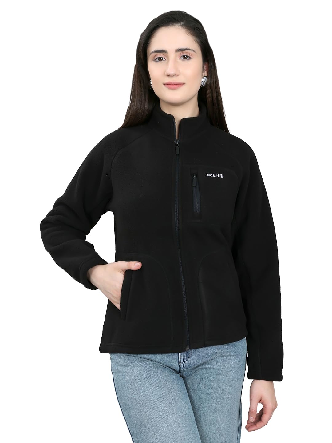 rock.it from House of Monte Carlo Womens Regular Fit Solid Side Pocket Zipper Full Sleeve Winter Sweatshirt | Side Pocket Zipper Shacket for Ladies Black XL (Pack Of 1)-picture-20