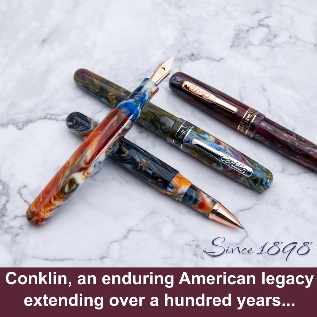 Amazon | Conklin 1898 万年筆 ミストパープル - F | 万年筆 | 文房具 