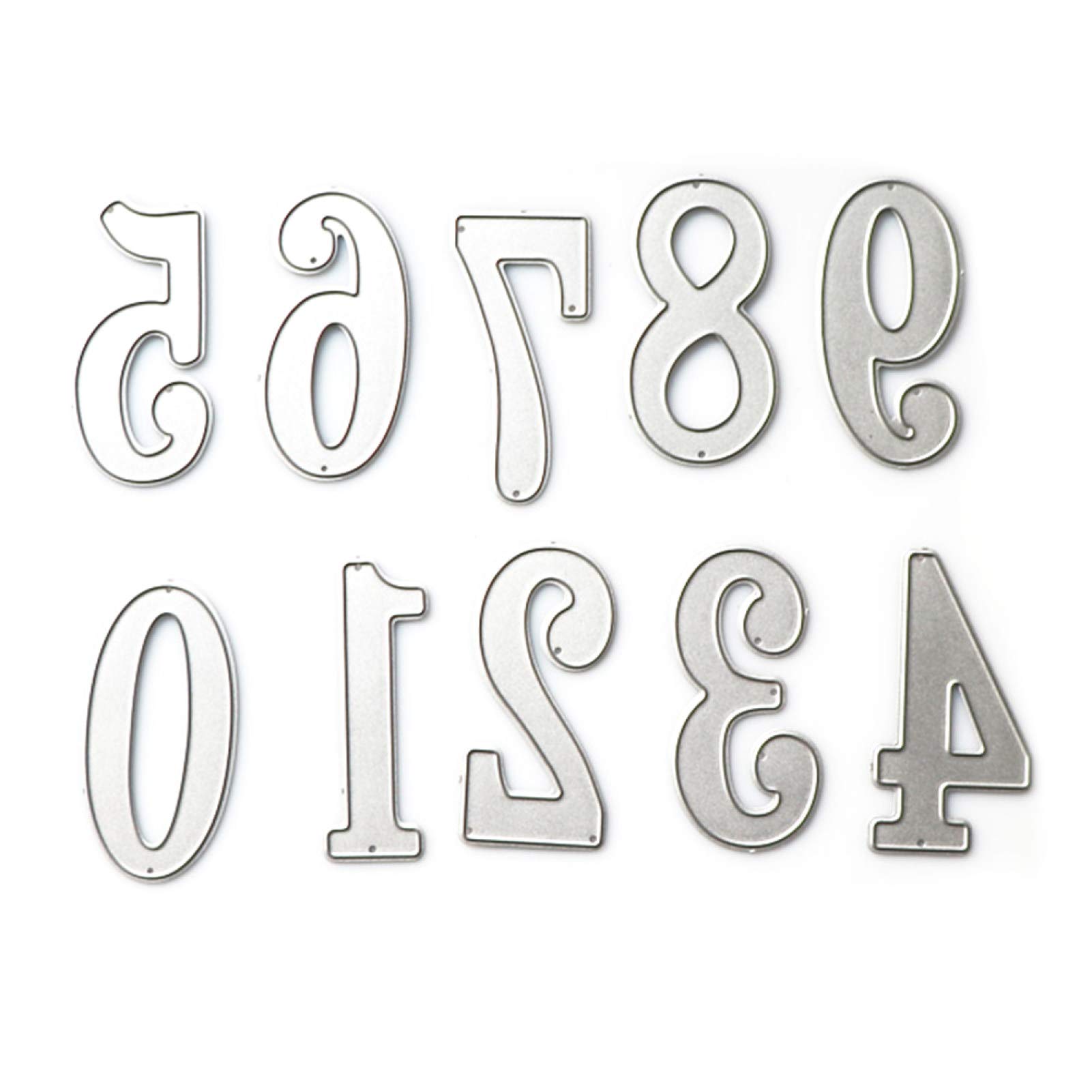 9 pz/set numero 0-8 fustelle taglio per carta artigianato arte metallo fustelle per fai da te scrapbooking carta stencil fustelle stampi artigianali artigianali album