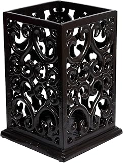 jogreful Utensil Holder, Cast Iron Kitchen Utensil Crock for Countertop, Extra Large Utensil Organizer with Weighted-Base, Housewarming Vintage Decor, Vine Pattern, Coffee Gold