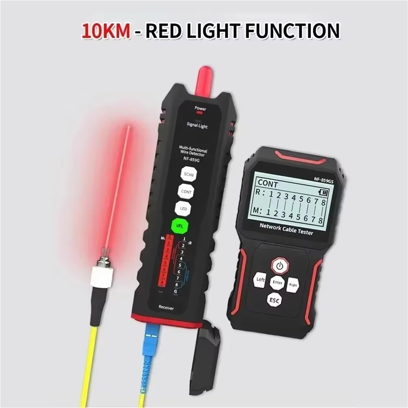 Netzwerkkabeltester, Netzwerkkabeltester, Leitungsdetektor, Kabel, Kristallkopf-Crimp, Ladetyp,für Netzwerkkabel