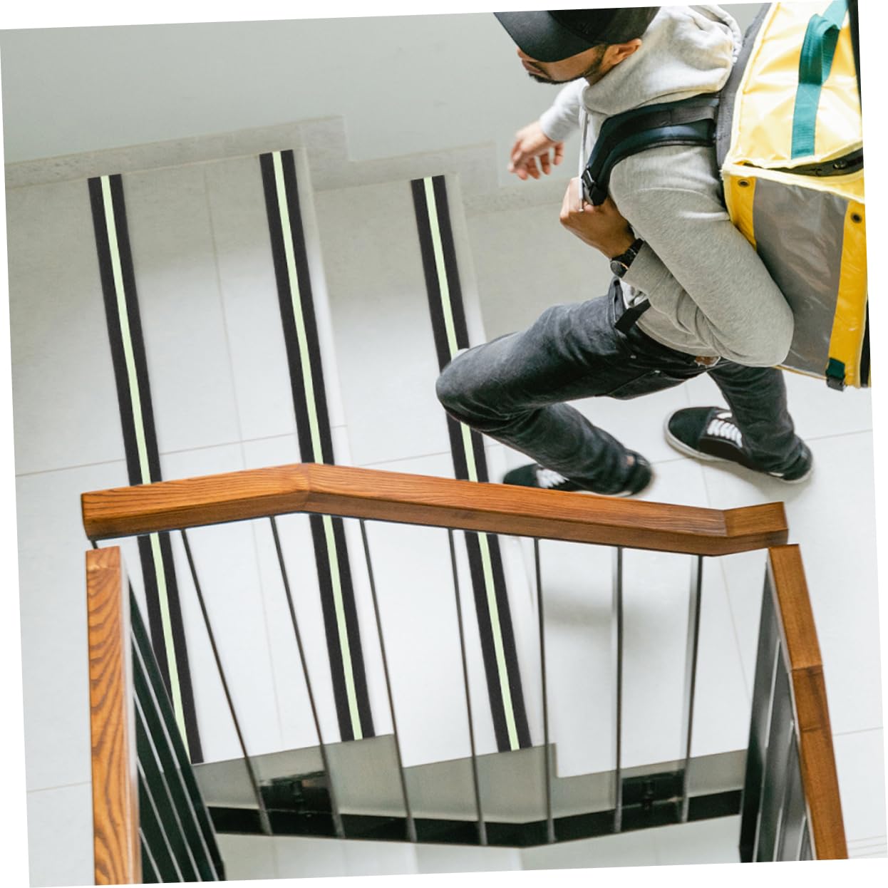 4rollos Cinta Luminosa Antideslizante Para Escaleras y Pasillos Adhesiva y Reflectante Guía De Direcciones Para Seguridad Interiores y Exteriores