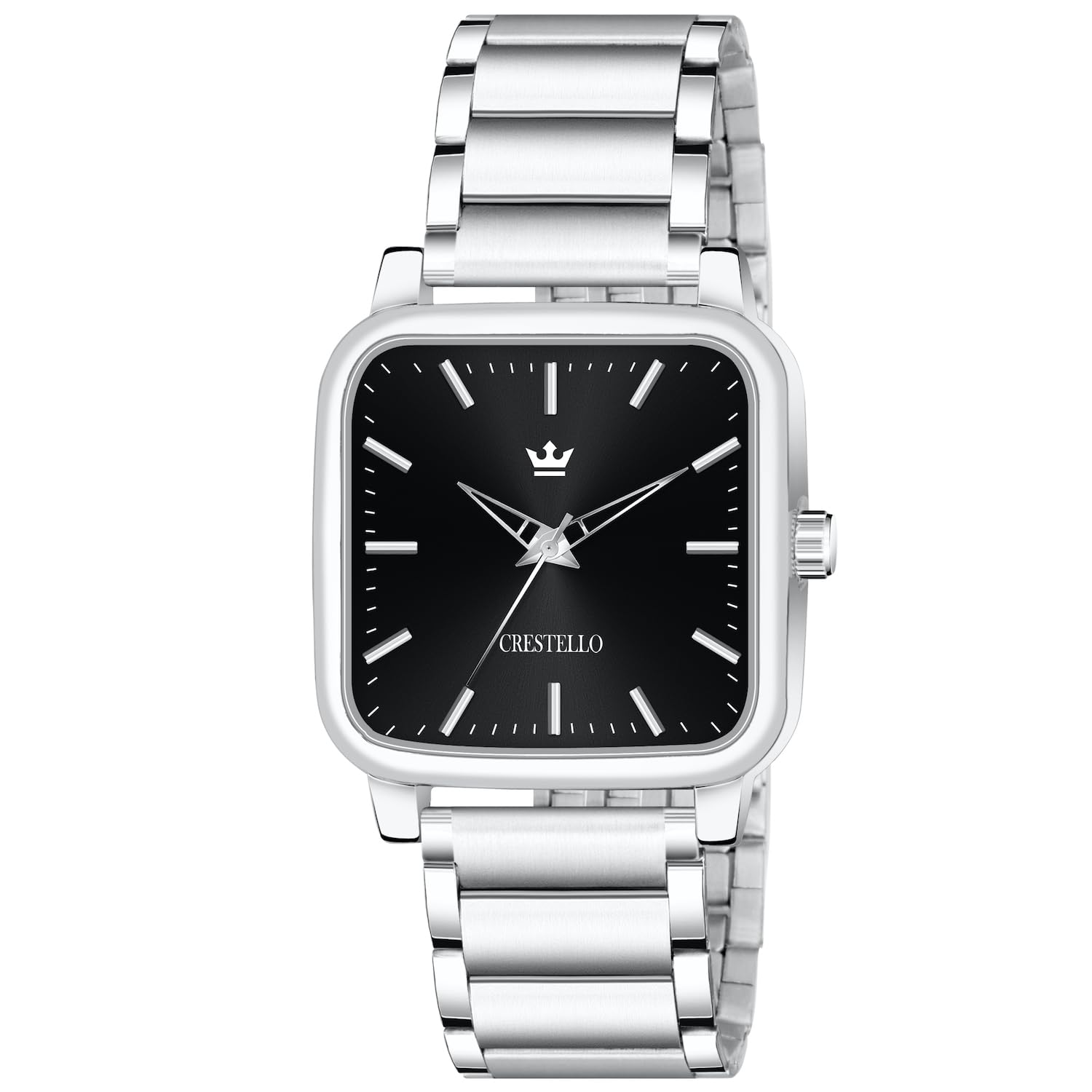 CRESTELLO Stainless Steel Chain Analog Wrist Watch for Men (Black Dial) | CR-GS034-BLK-CH (B0D3M1F6T7) Amazon Price History, Amazon Price Tracker