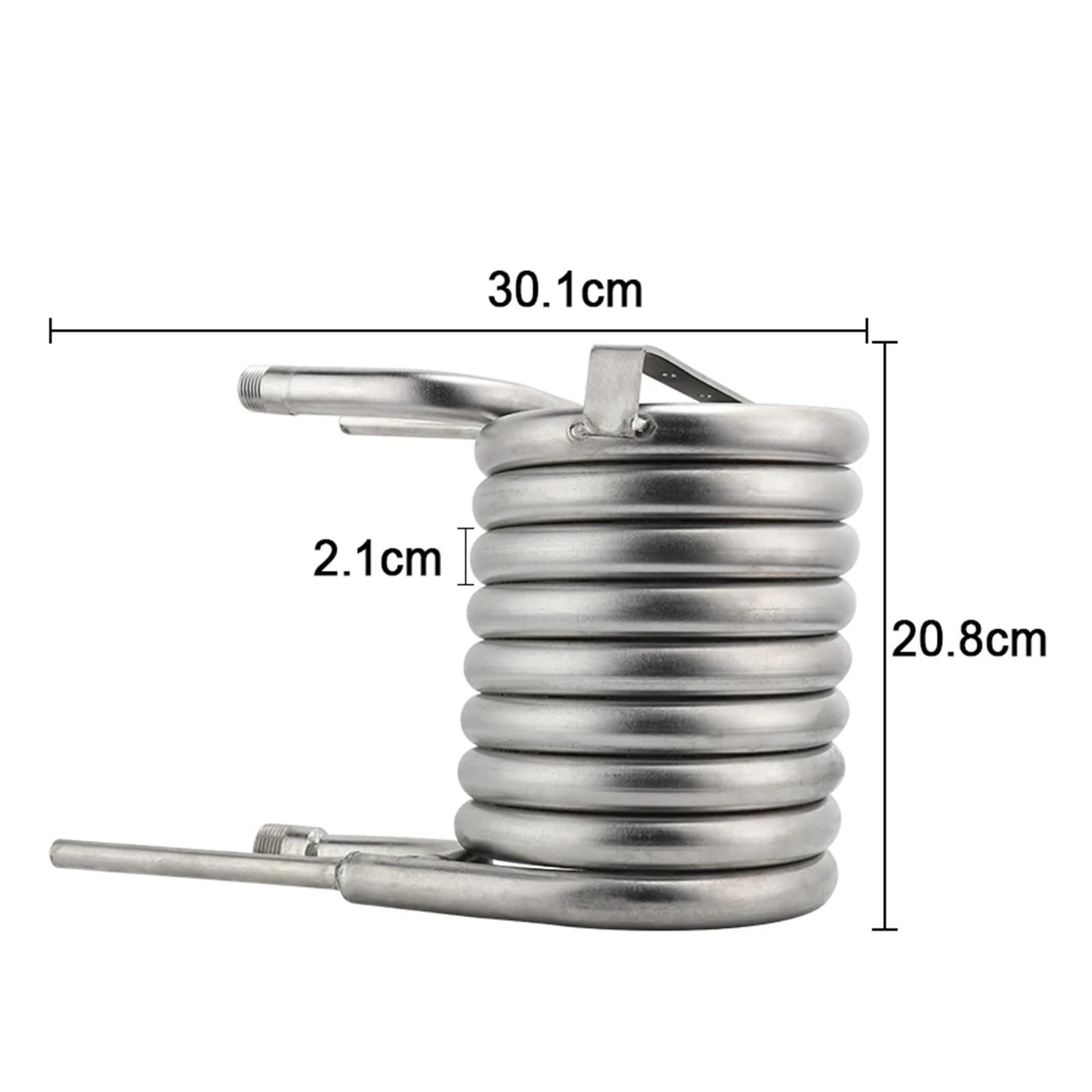 Enfriador de Mosto de contraflujo de Acero Inoxidable con intercambiador de Calor y serpentín de enfriamiento, Equipo de elaboración de Cerveza casera. Amplia Gama de Aplicaciones