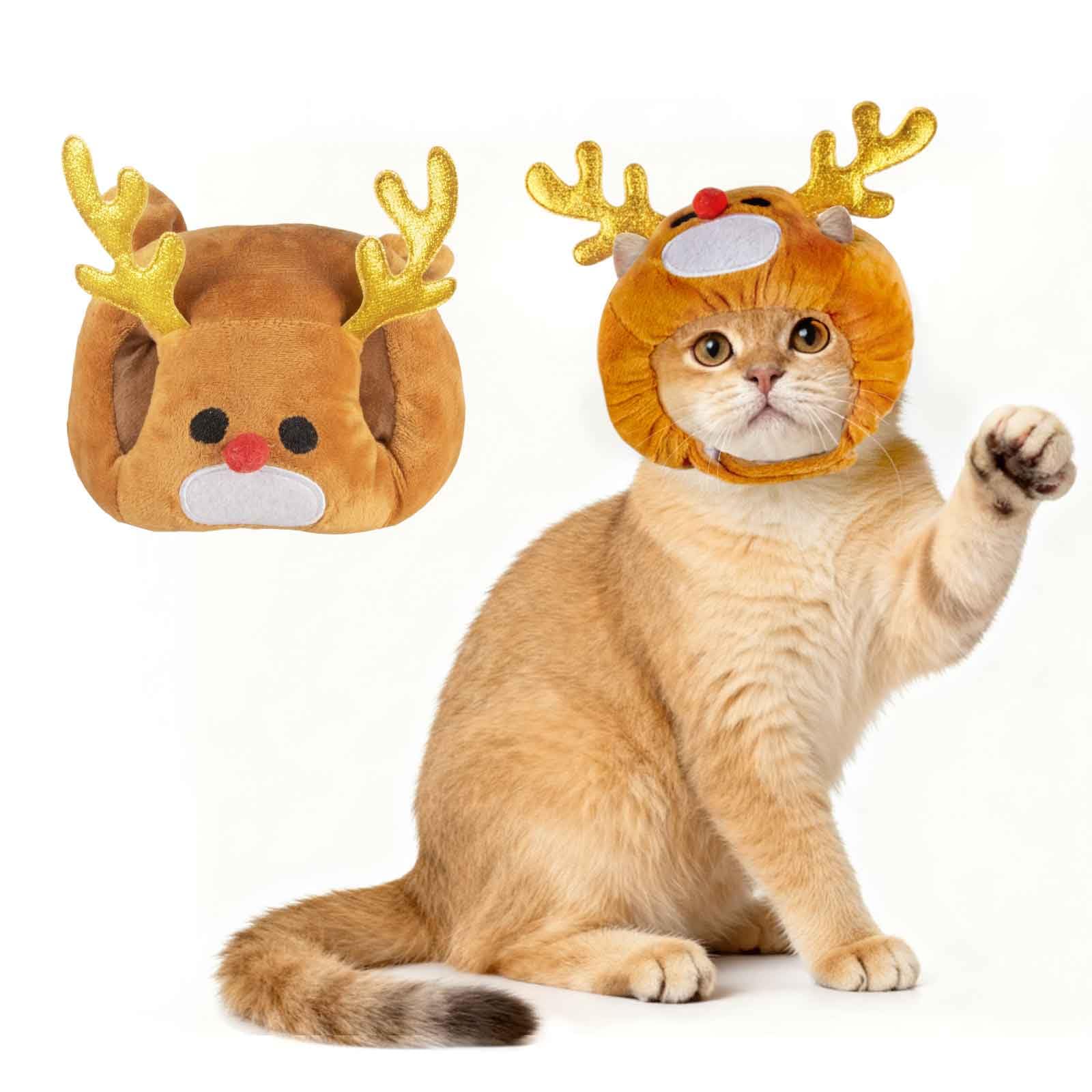 Chapeau de renne de Noël pour chien, accessoire de déguisement et cosplay chat