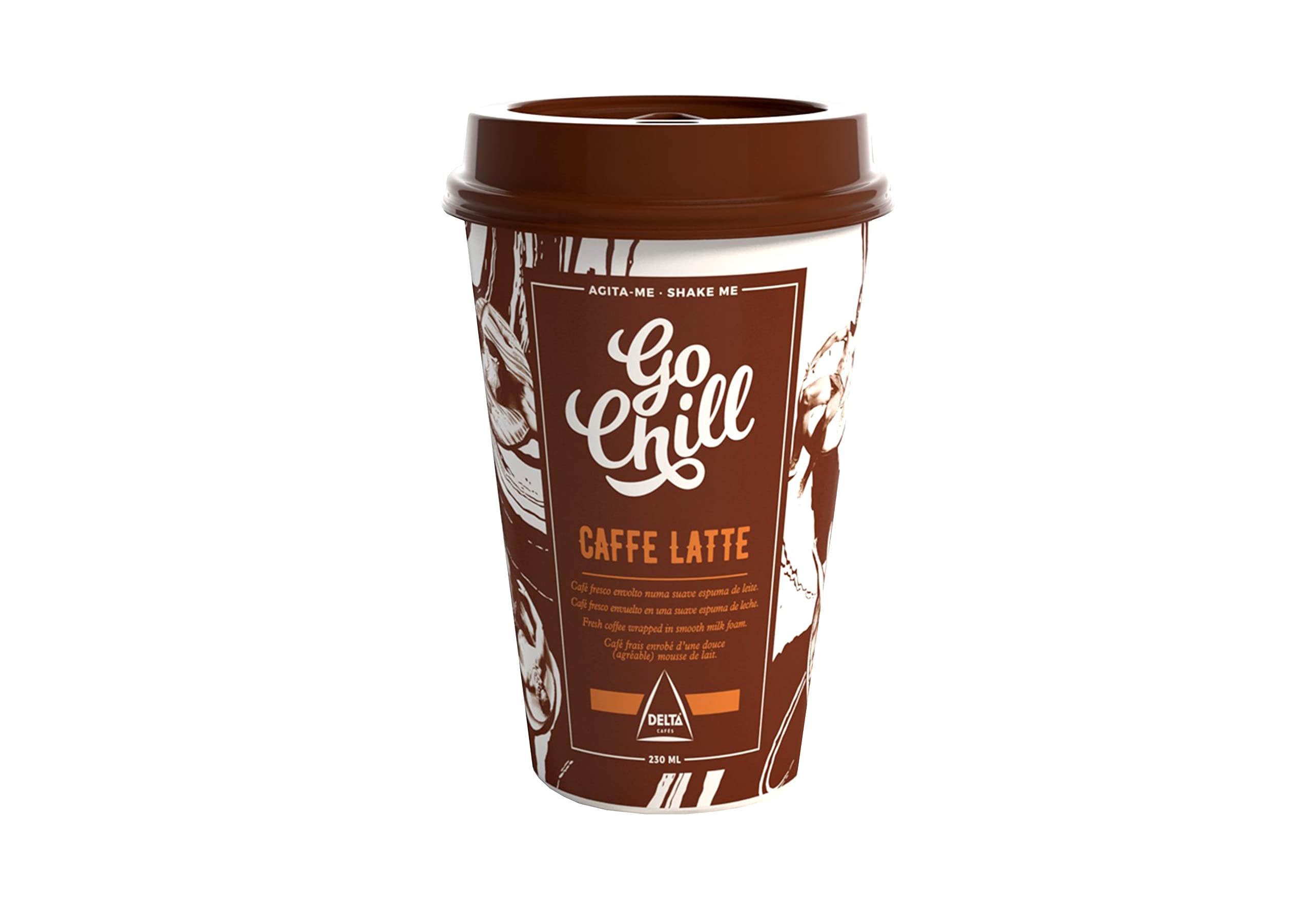 Go Chill Coffee Latte - Bebida de Café Lista para Beber - Suave Refrescante y Espumoso - Espresso y Leche - 230 ml.