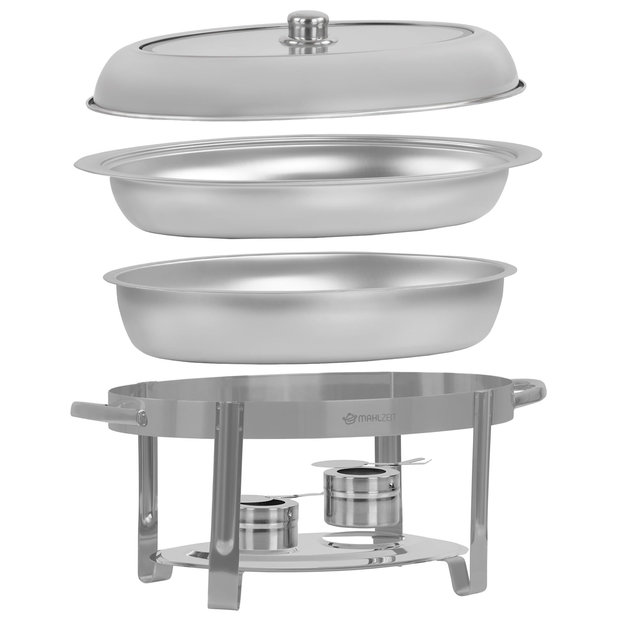 Kaichenyt Chafing Dish 5 L – Edelstahl, Runder Warmhaltebehälter Mit Deckel & Griffen, Für Buffets, Partys & Restaurants