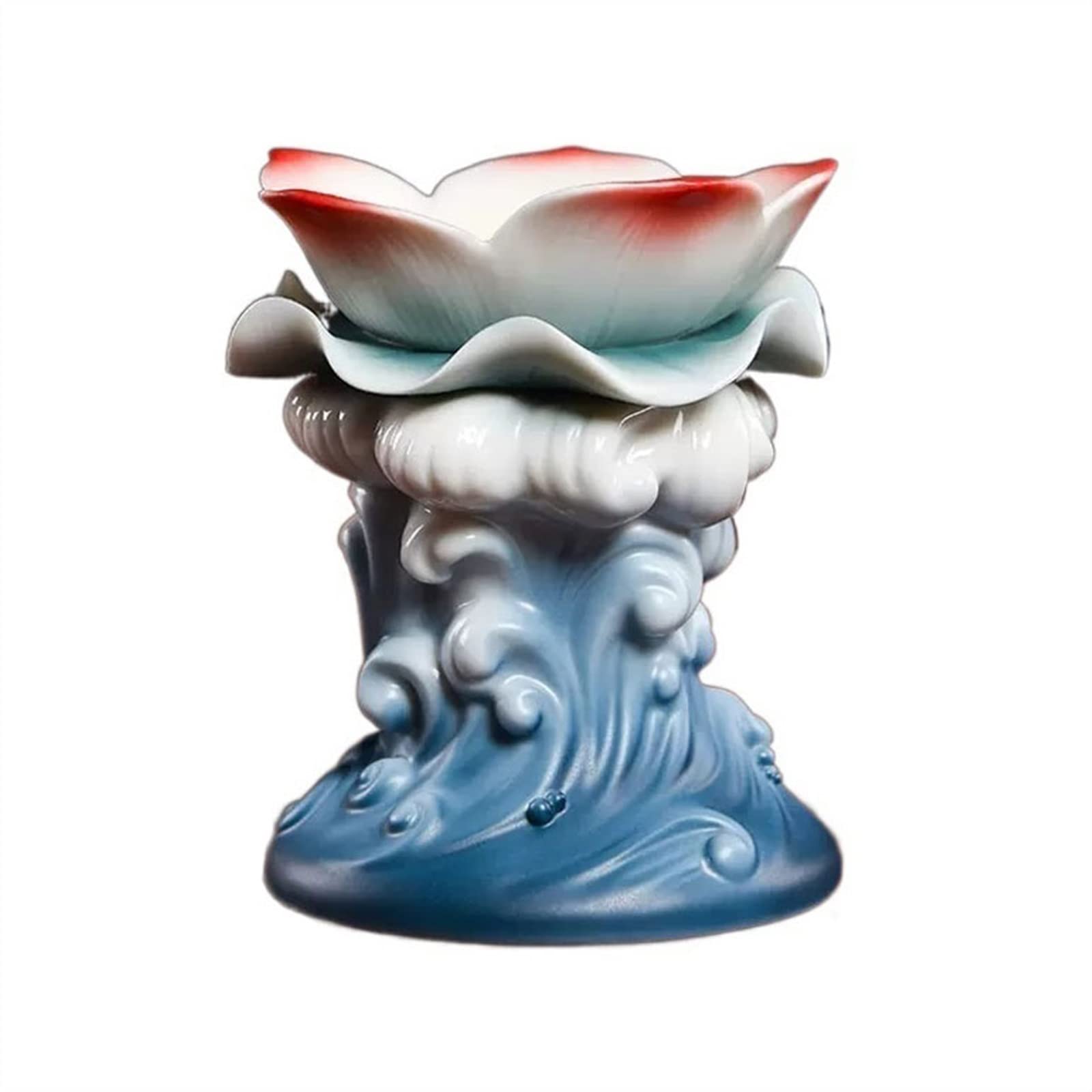 Candelabra Ceramic Lotus Wave Candlestick Table Decoration Decorate