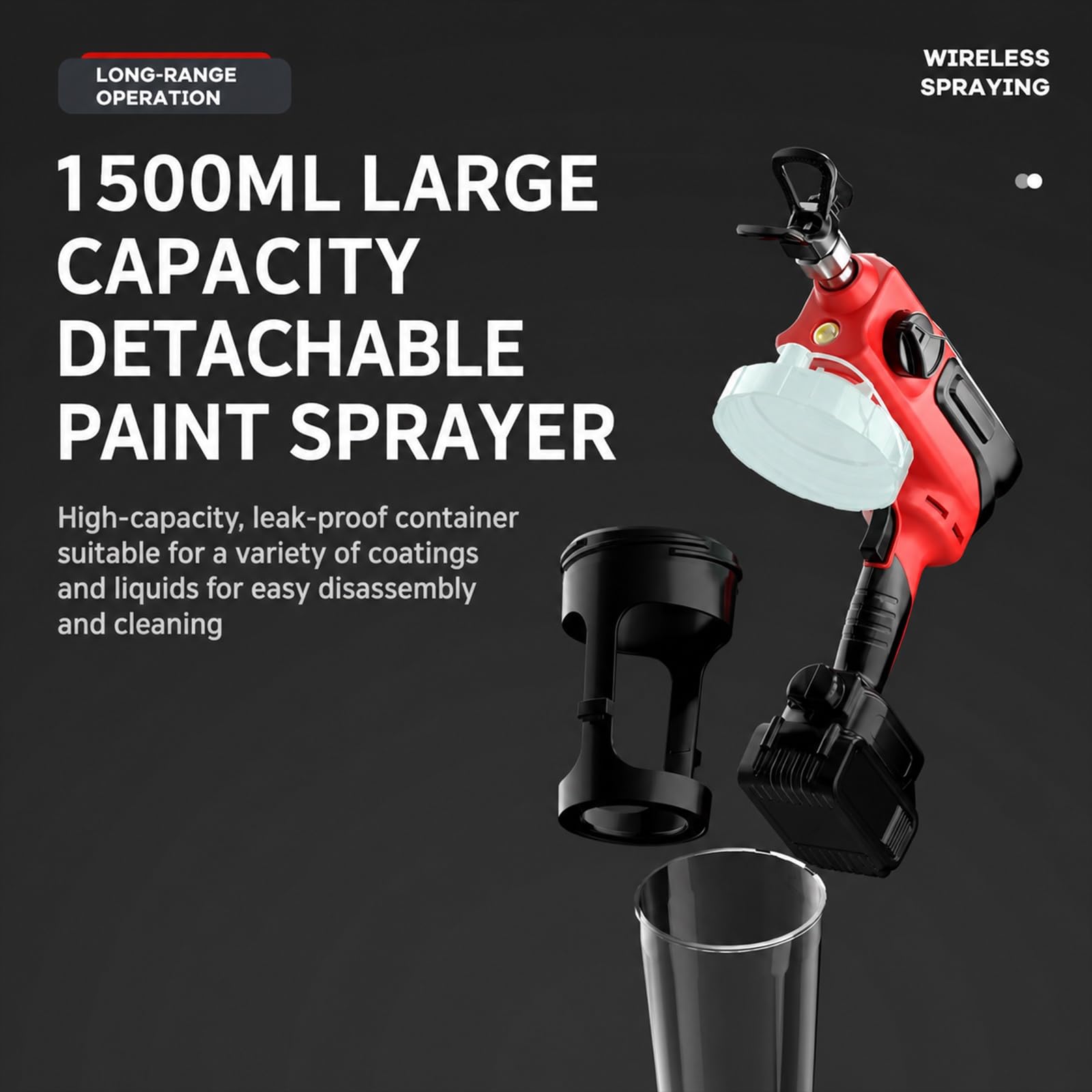 Ręczny pistolet natryskowy Airless o mocy 450 W, regulowany kąt natrysku