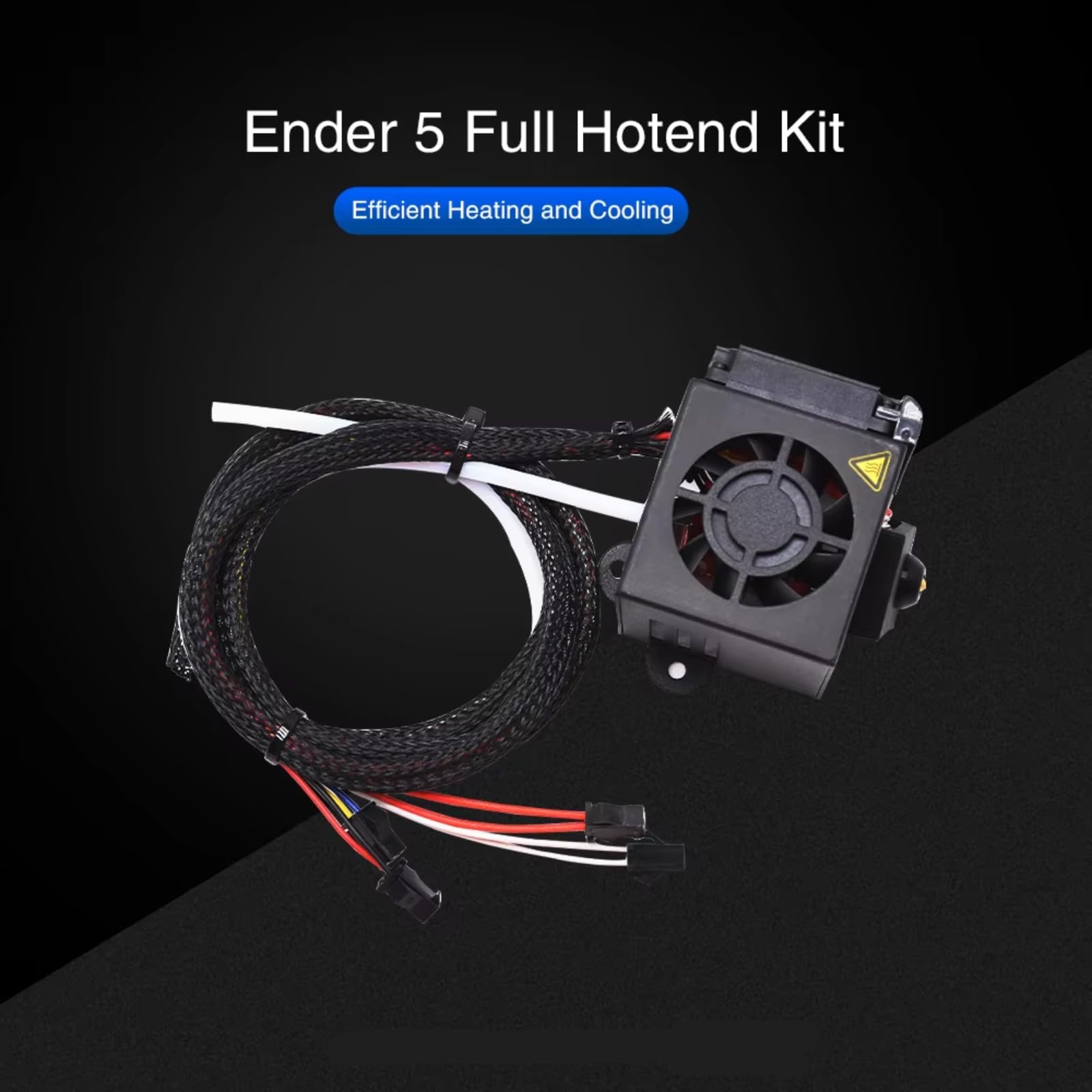 Ender 5 Hotend Kit, Extruder Hotend Kit für Ender 5 3D Drucker, 24V Ganzmetall Hotend Kit Voll zusammengebautes Hotend mit Aluminium Heizblock, Kühlgebläse und Messingdüse