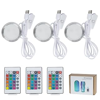 3PCS Remote Control RGB LED Lamp Kit 001 for Bambu Lab H2D/X1/P1P/A1 Multicolor RGB Includes Button Battery Makerworld for Anycubic Makeronline 3D Printer light DIY Hardware Model Parts USB - Amazon product rated Grade B