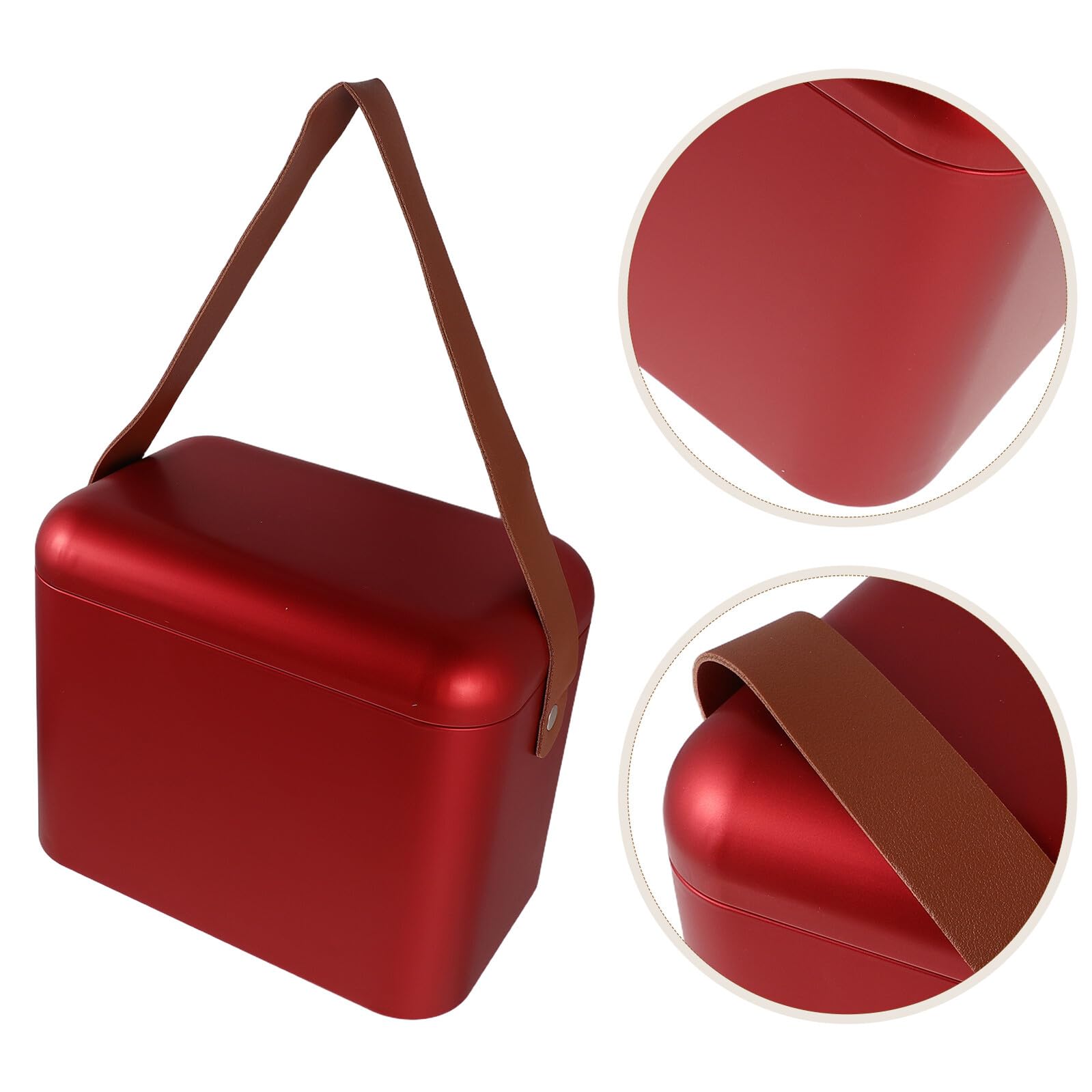 Amosfun Tinplate Airtight Food Storage Can With Sealed Lid And Carrying Handle Portable Metal Tea Candy Container For Kitchen And Travel