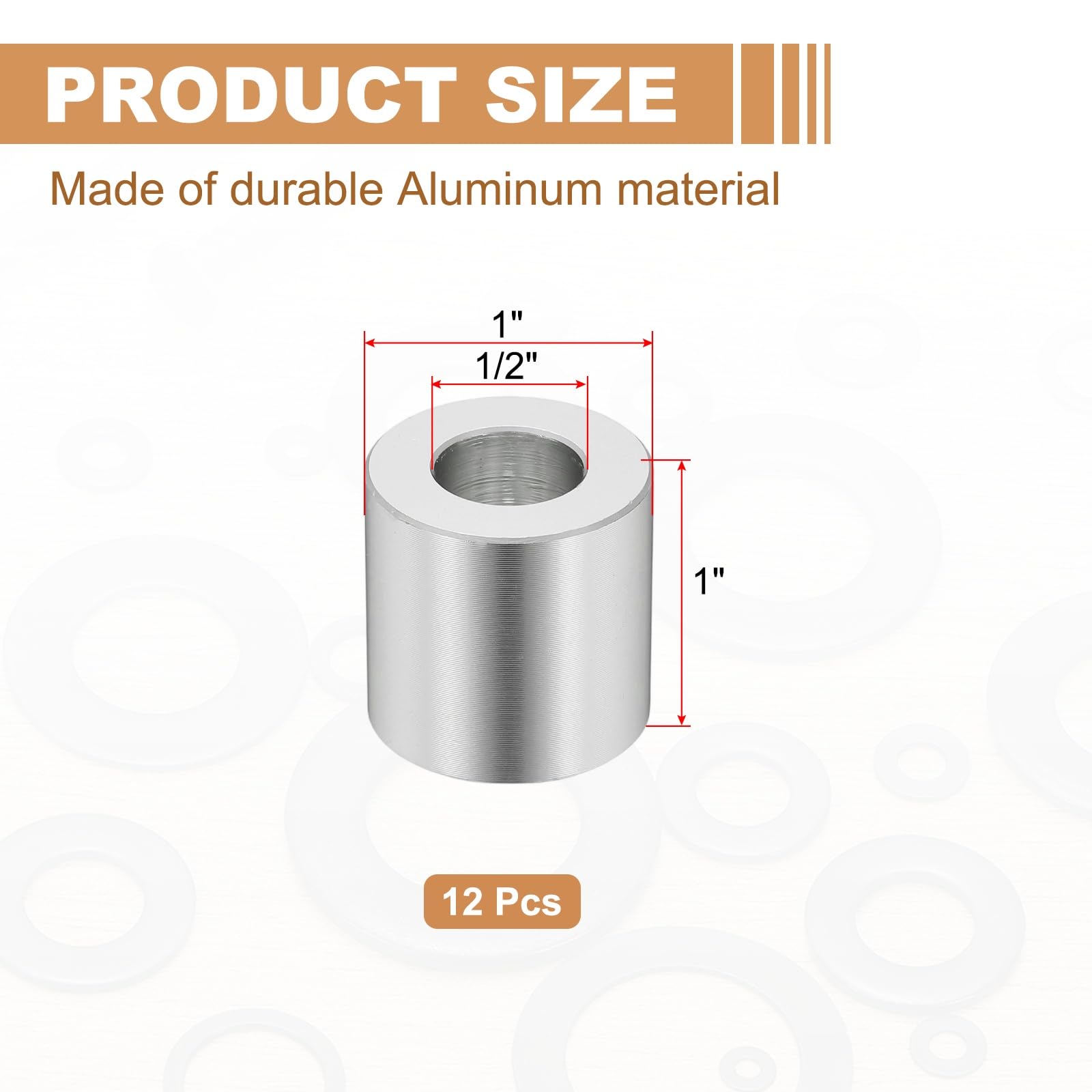 PATIKIL 12PCS Aluminum Spacers - Image 2