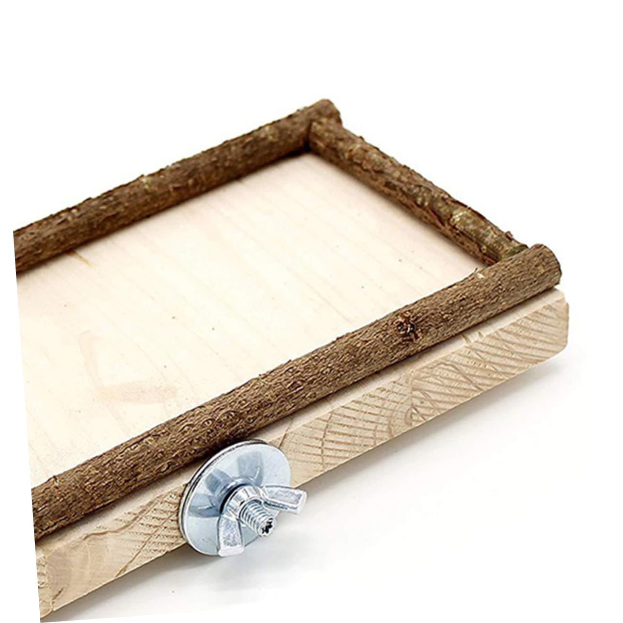 Beavorty 3 Pezzi 10x15 Cm Tavolo Da Gioco in Legno Per Pappagalli E Mangiatoia Per Esercizi Per Uccelli