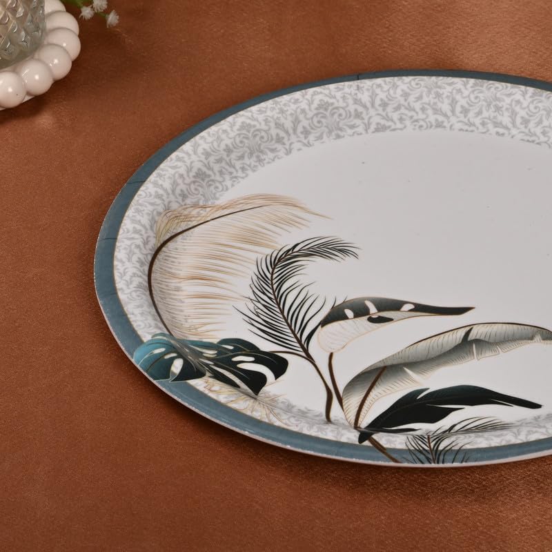 Image of Golden Fish 6 Pcs Dinner Plate Set for Home Dining | Full Size Serving Plates for Meals | Uniform Design for Table Setup | Stackable, Easy to Maintain & Suitable for Daily Use & Gifting