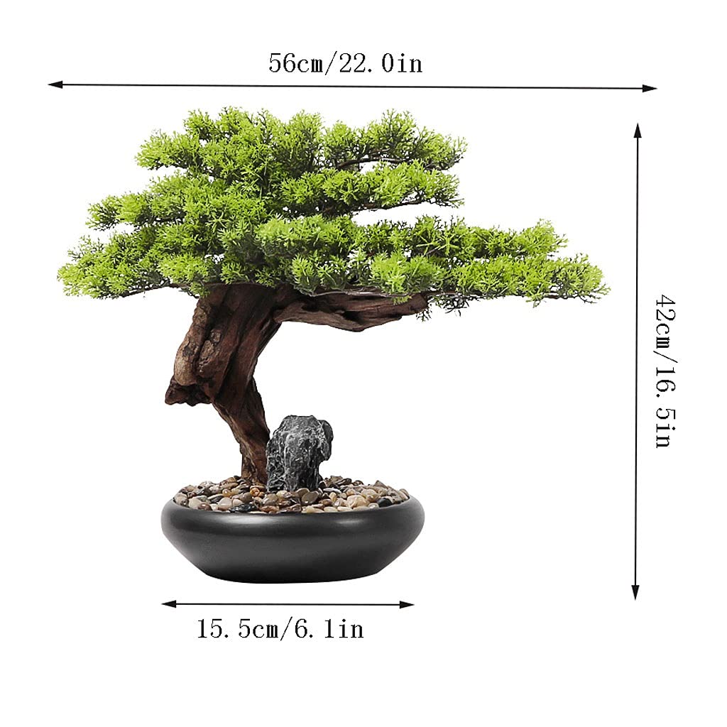 HASMI Schreibtisch deko Neue chinesische Desktop Dekorationen Welcome Kiefer Bonsai Grüne Pflanzen Dekorationen Wohnzimmer Desktop Zubehör Decoración del hogar