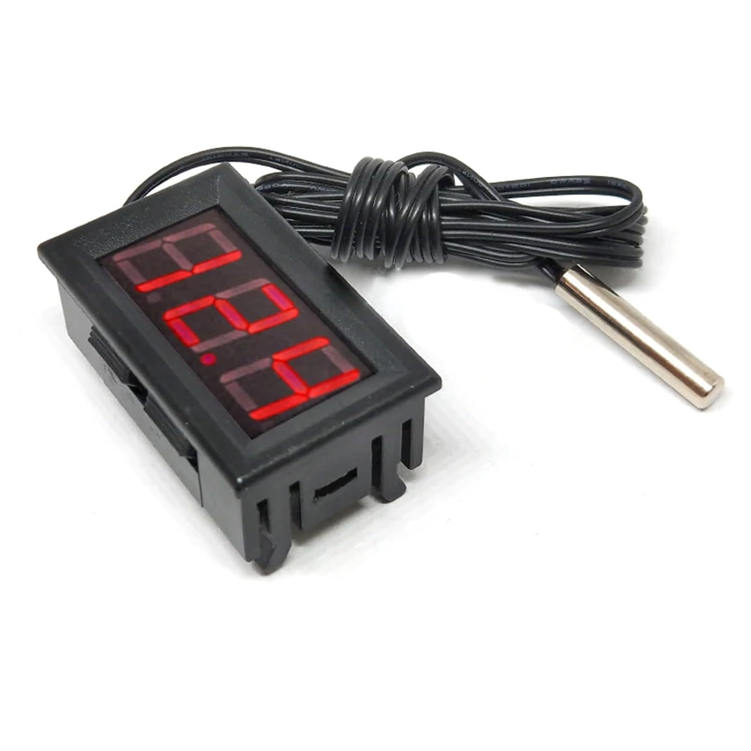 0.56 inch Temperature Module Meter Detector with Sensors Probe DC 5-12V Thermometer LED Digital Tester Panel(5Pcs Green Digital)