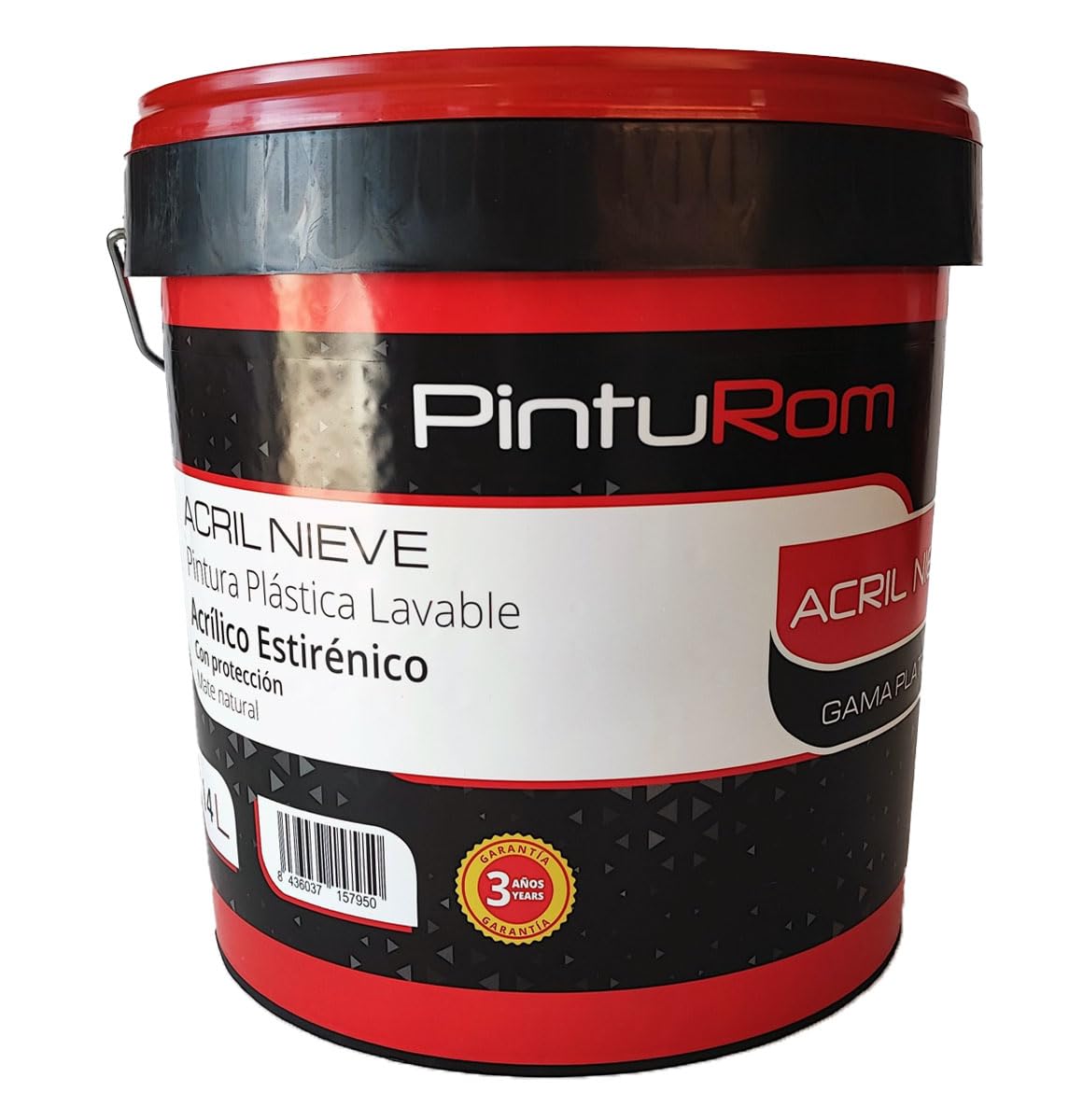 Pintura blanca de Interior - Exterior plástica Platino ACRIL NIEVE Blanco.14 L.
